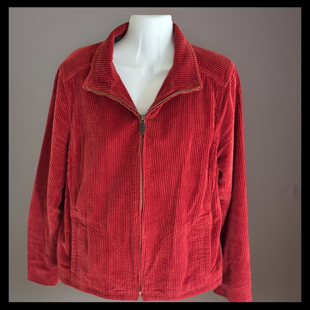 L.L. Bean Women's Red Corduroy L Jacket